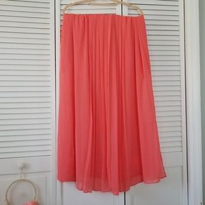 Coral Tapered Maxi Skirt